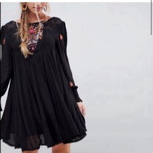 Free People Mohave Embroidered long sleeve dress